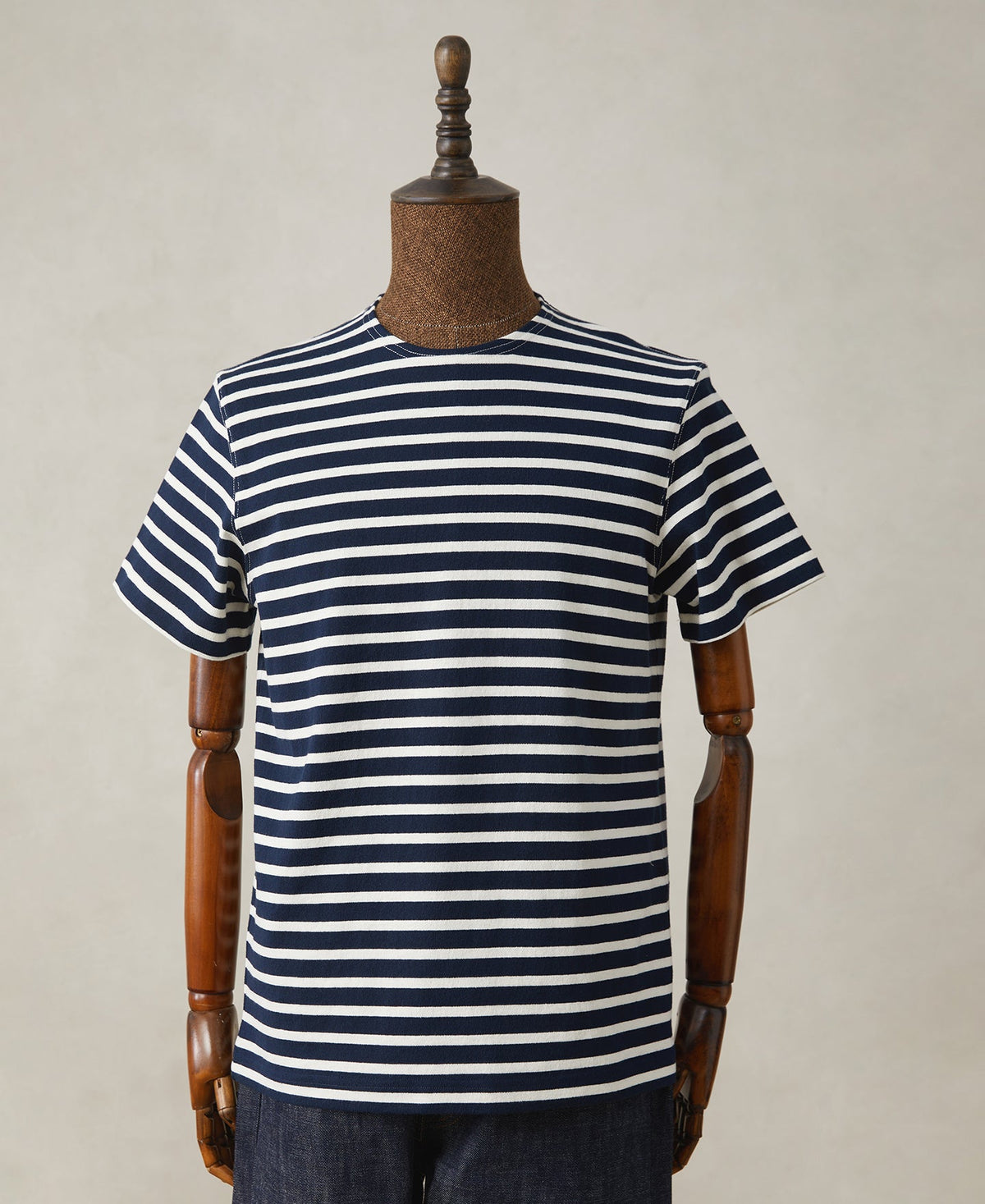 Breton Striped Jersey T-Shirt - Navy/Ivory