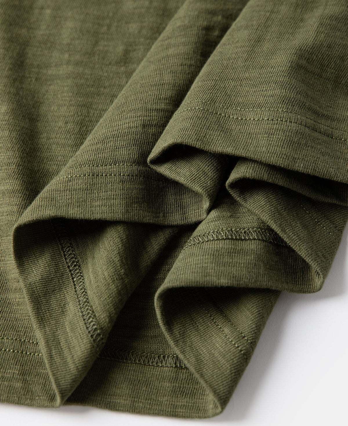 Heavyweight Cotton Gusset Tube T-Shirt - Green