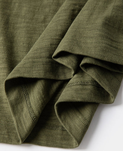 Heavyweight Cotton Gusset Tube T-Shirt - Green