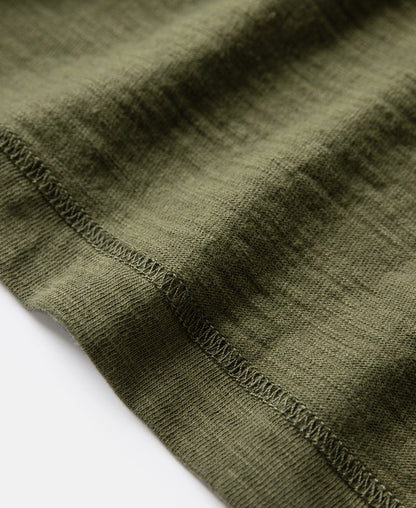 Heavyweight Cotton Gusset Tube T-Shirt - Green