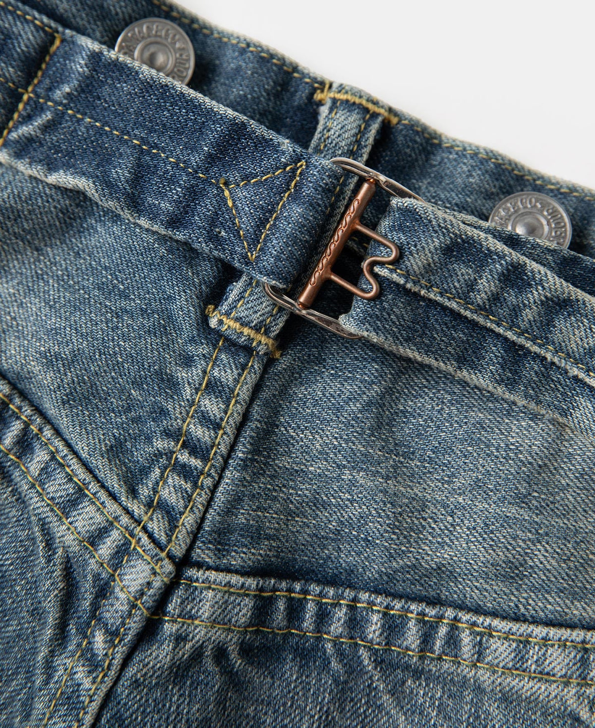 12.5oz Selvedge Denim Jeans - Washed Blue