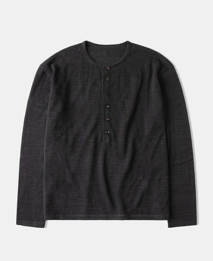 Wool-Hemp Blend Henley Shirt