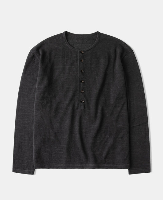 Wool-Hemp Blend Henley Shirt