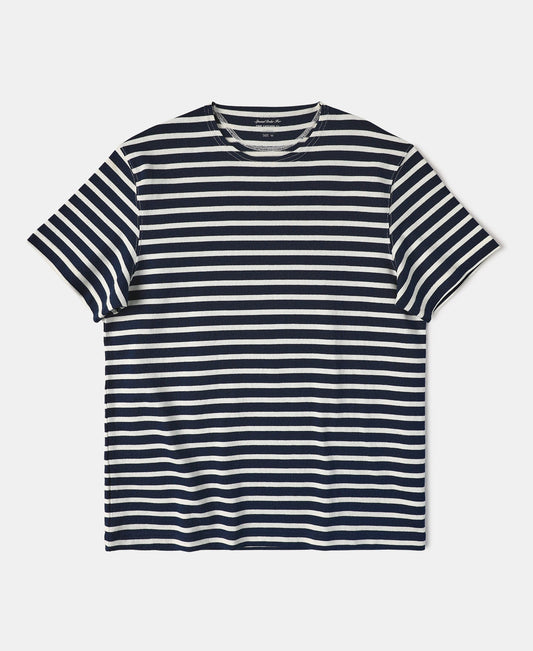 Breton Striped Jersey T-Shirt - Navy/Ivory