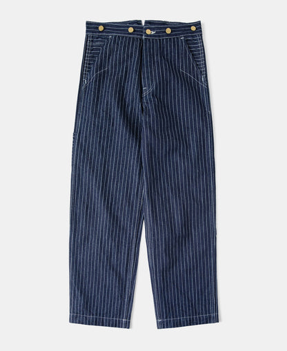 Wabash Stripe Work Pants - Indigo