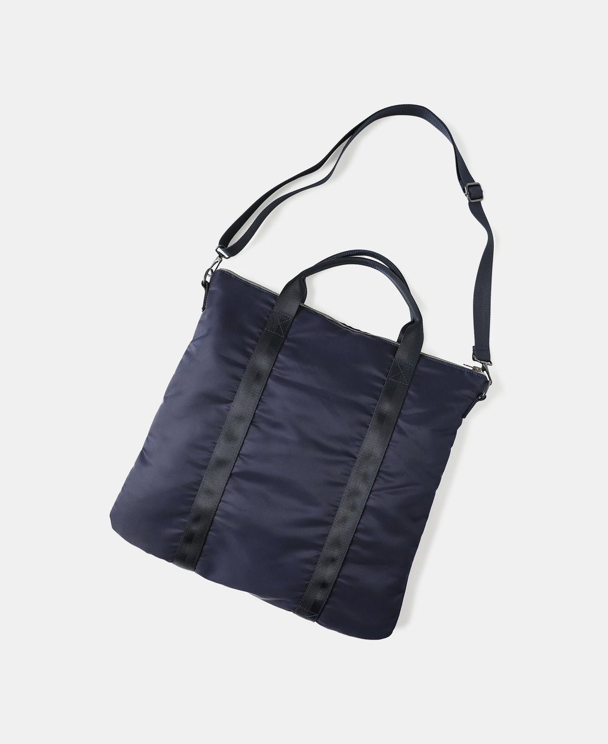 Vintage-Style Cotton Drawstring Bag - Navy