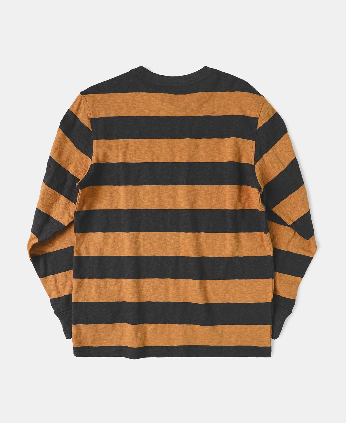Wide Striped Long Sleeve T-Shirt - Black/Orange