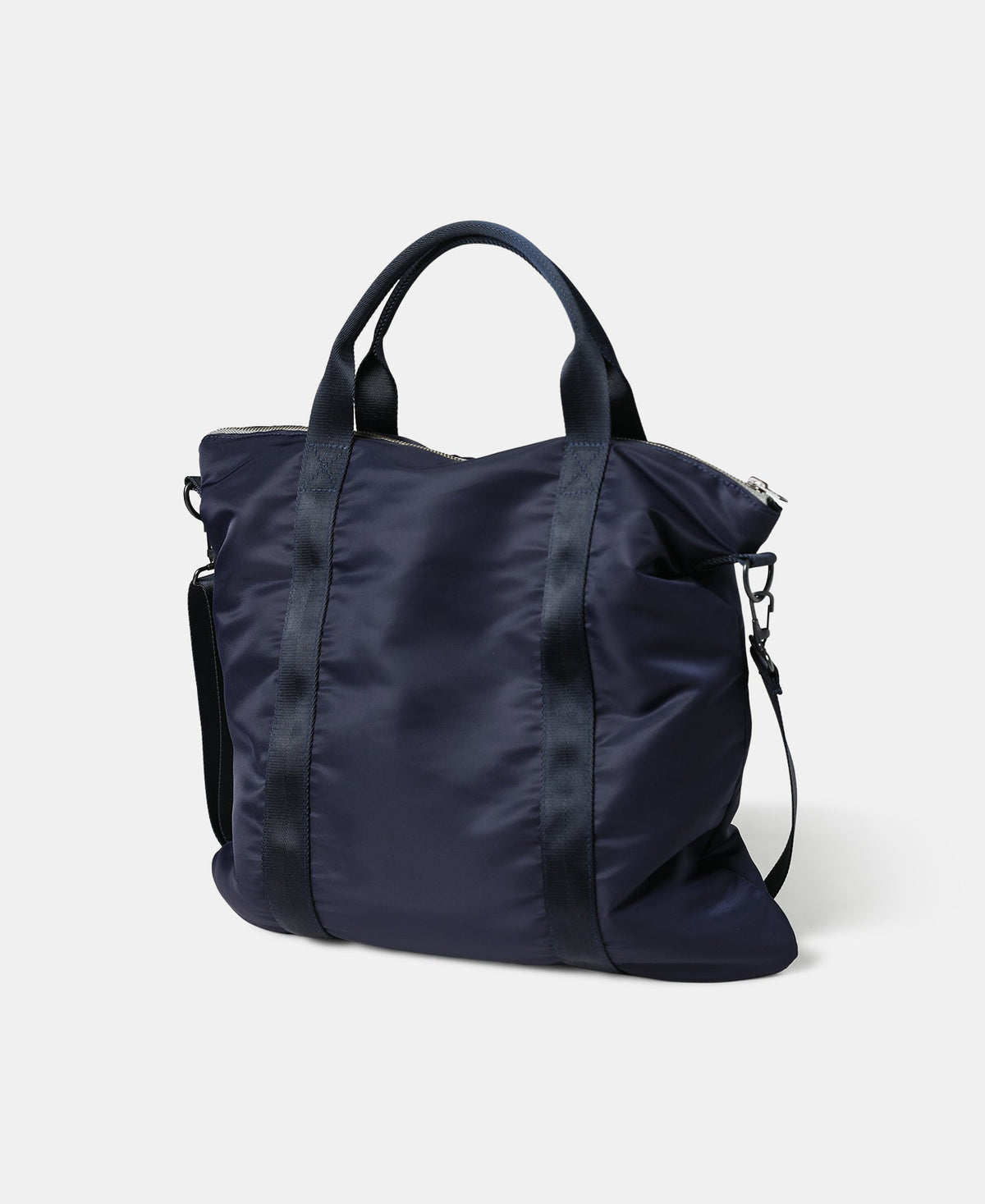 Vintage-Style Cotton Drawstring Bag - Navy