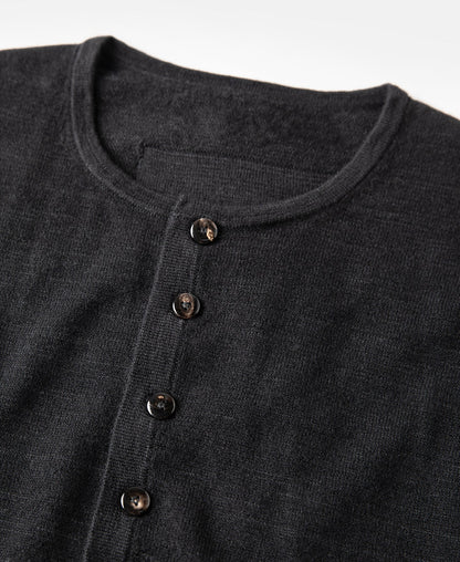Wool-Hemp Blend Henley Shirt