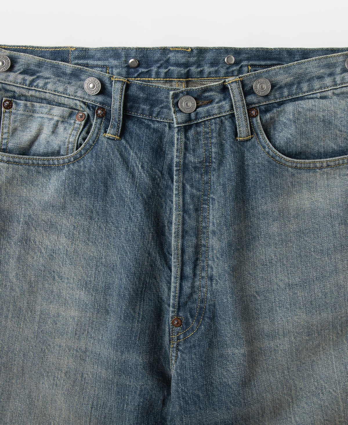 12.5oz Selvedge Denim Jeans - Washed Blue