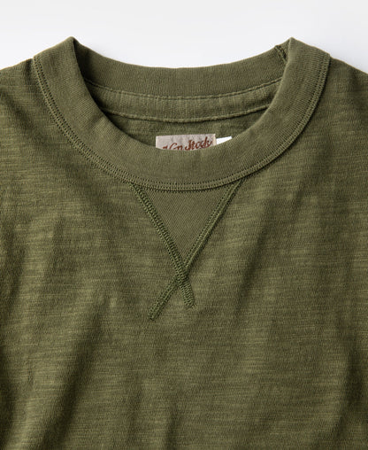 Heavyweight Cotton Gusset Tube T-Shirt - Green