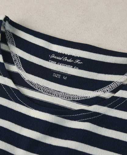 Breton Striped Jersey T-Shirt - Navy/Ivory