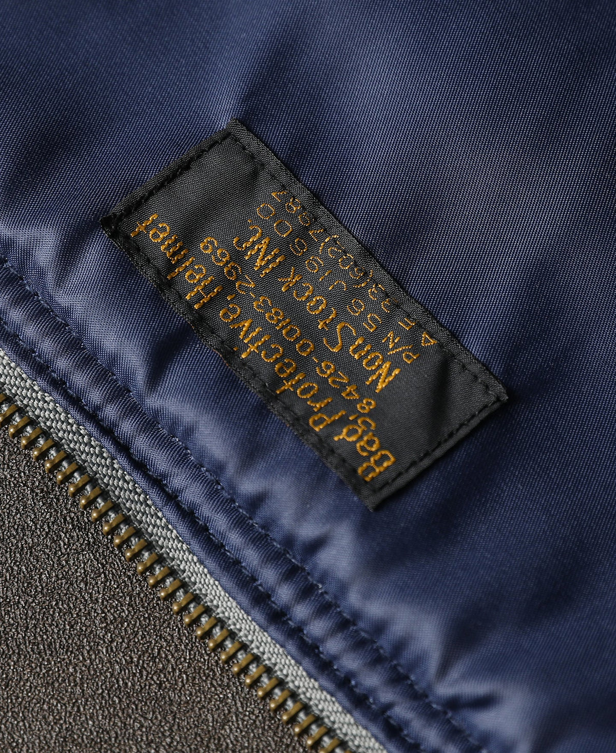 Vintage-Style Cotton Drawstring Bag - Navy