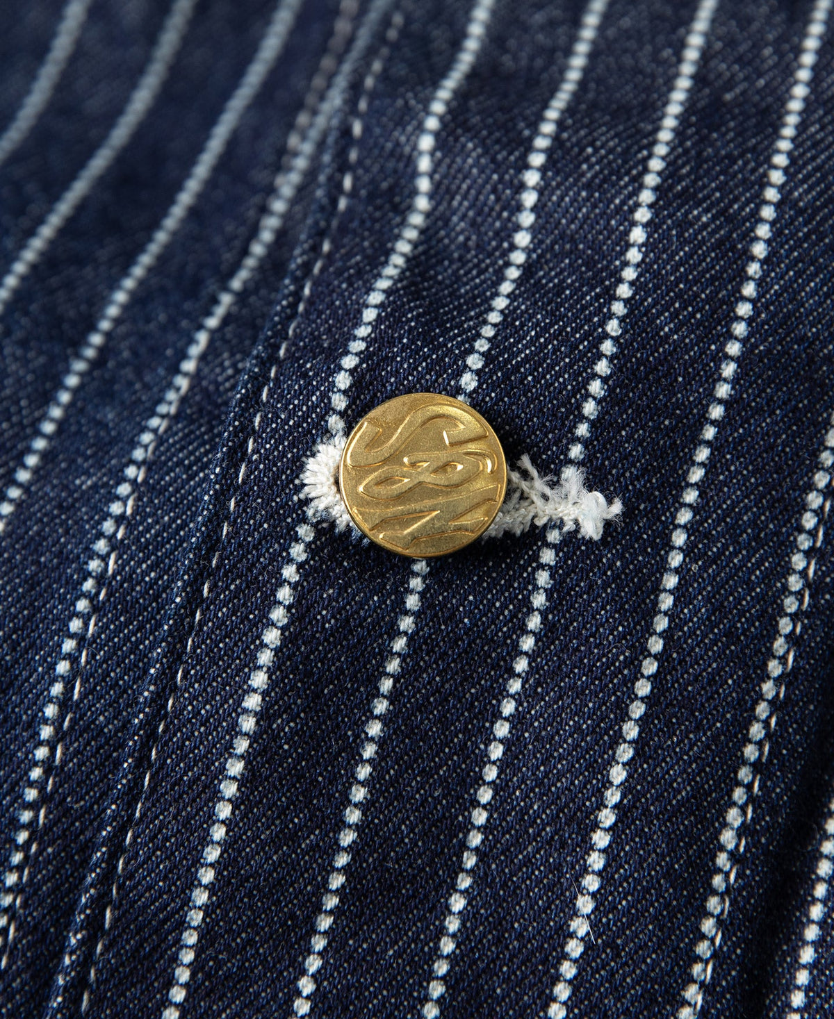 Wabash Stripe Work Vest - Indigo