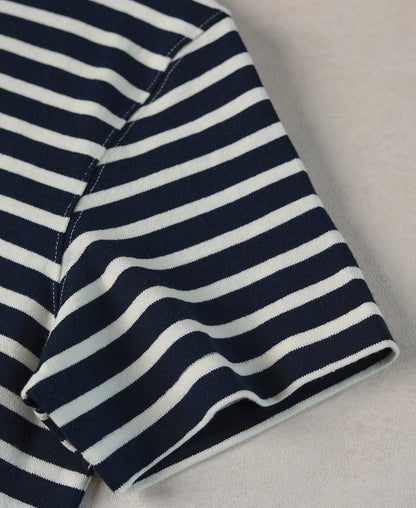 Breton Striped Jersey T-Shirt - Navy/Ivory