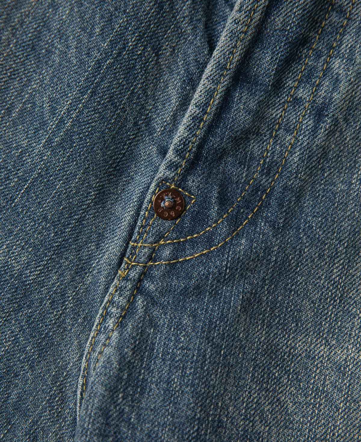 12.5oz Selvedge Denim Jeans - Washed Blue