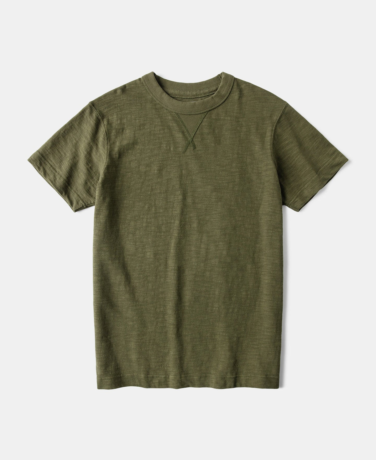 Heavyweight Cotton Gusset Tube T-Shirt - Green