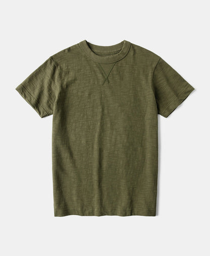 Heavyweight Cotton Gusset Tube T-Shirt - Green