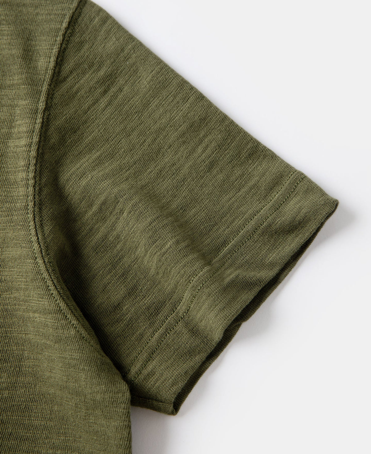 Heavyweight Cotton Gusset Tube T-Shirt - Green