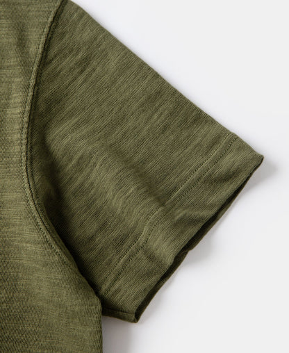Heavyweight Cotton Gusset Tube T-Shirt - Green
