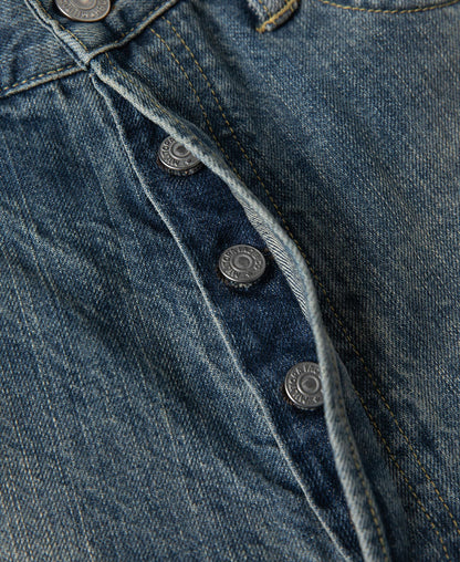 12.5oz Selvedge Denim Jeans - Washed Blue