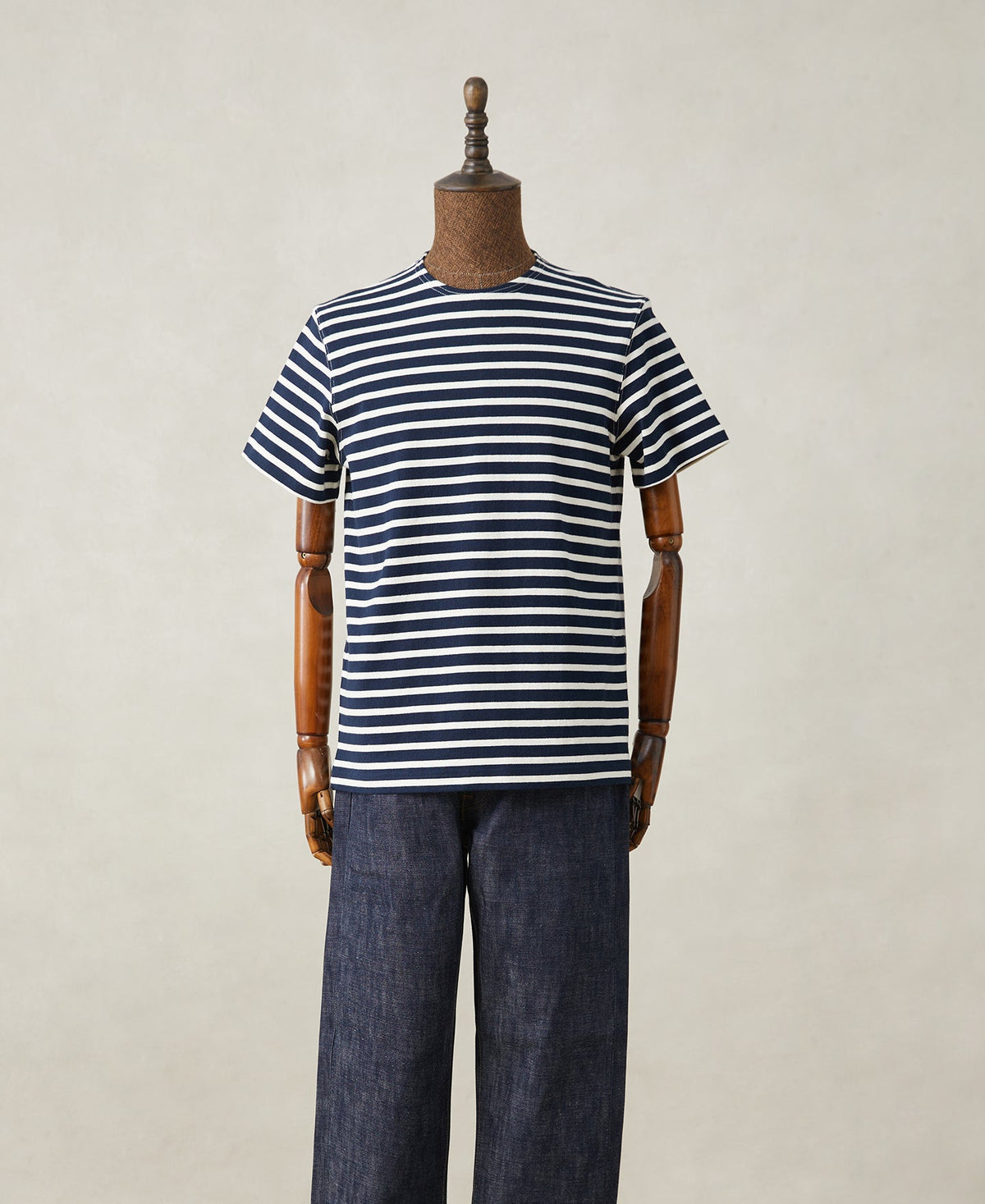 Breton Striped Jersey T-Shirt - Navy/Ivory