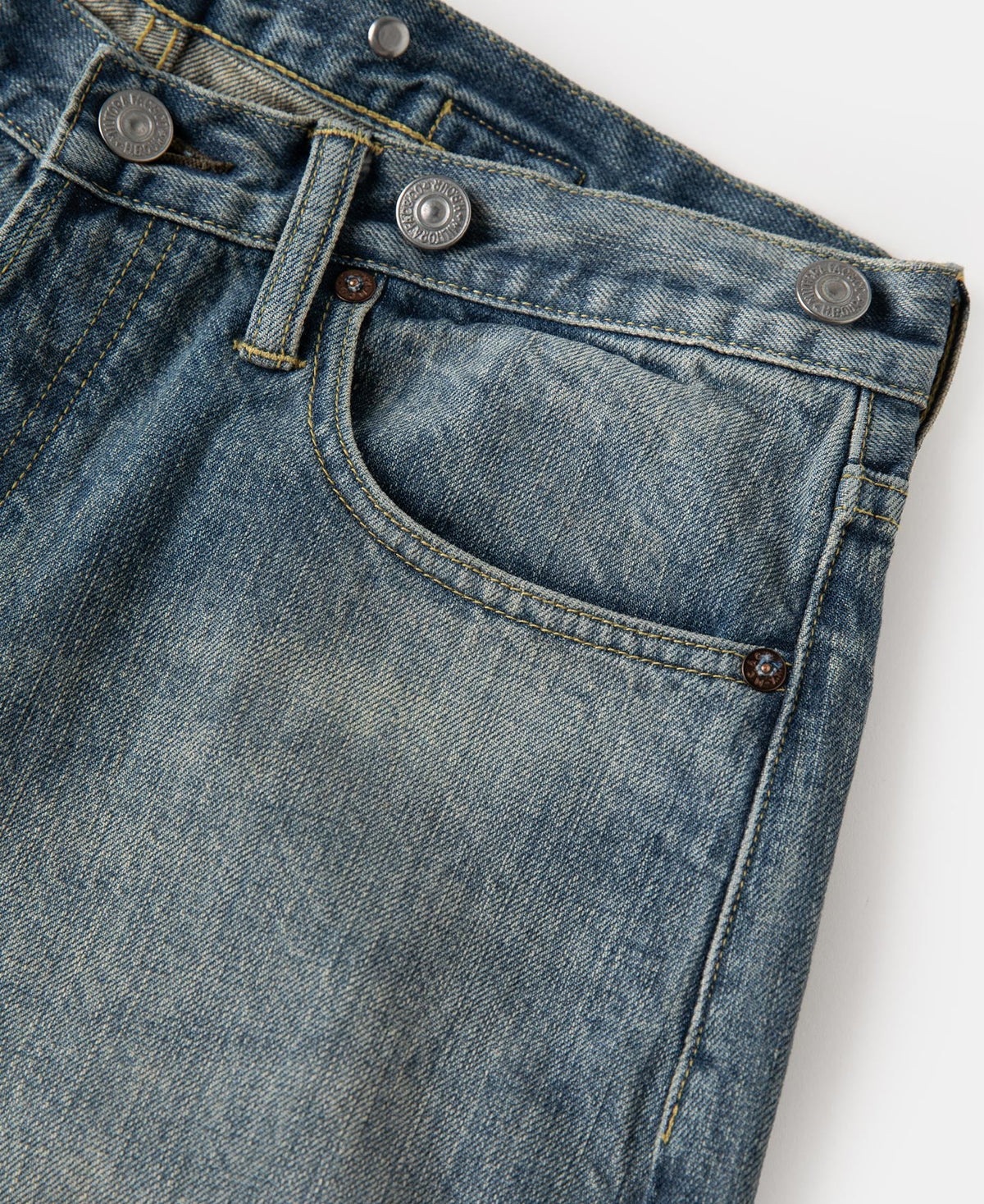 12.5oz Selvedge Denim Jeans - Washed Blue
