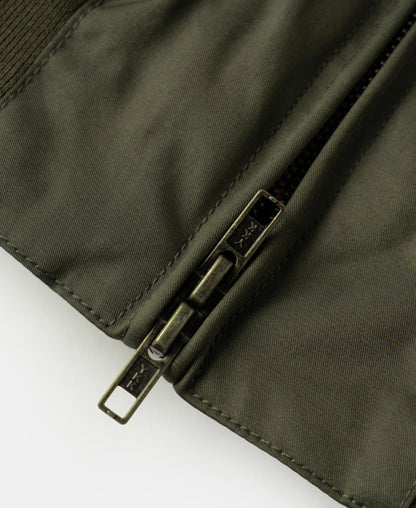 Stand Collar Jacket - Olive