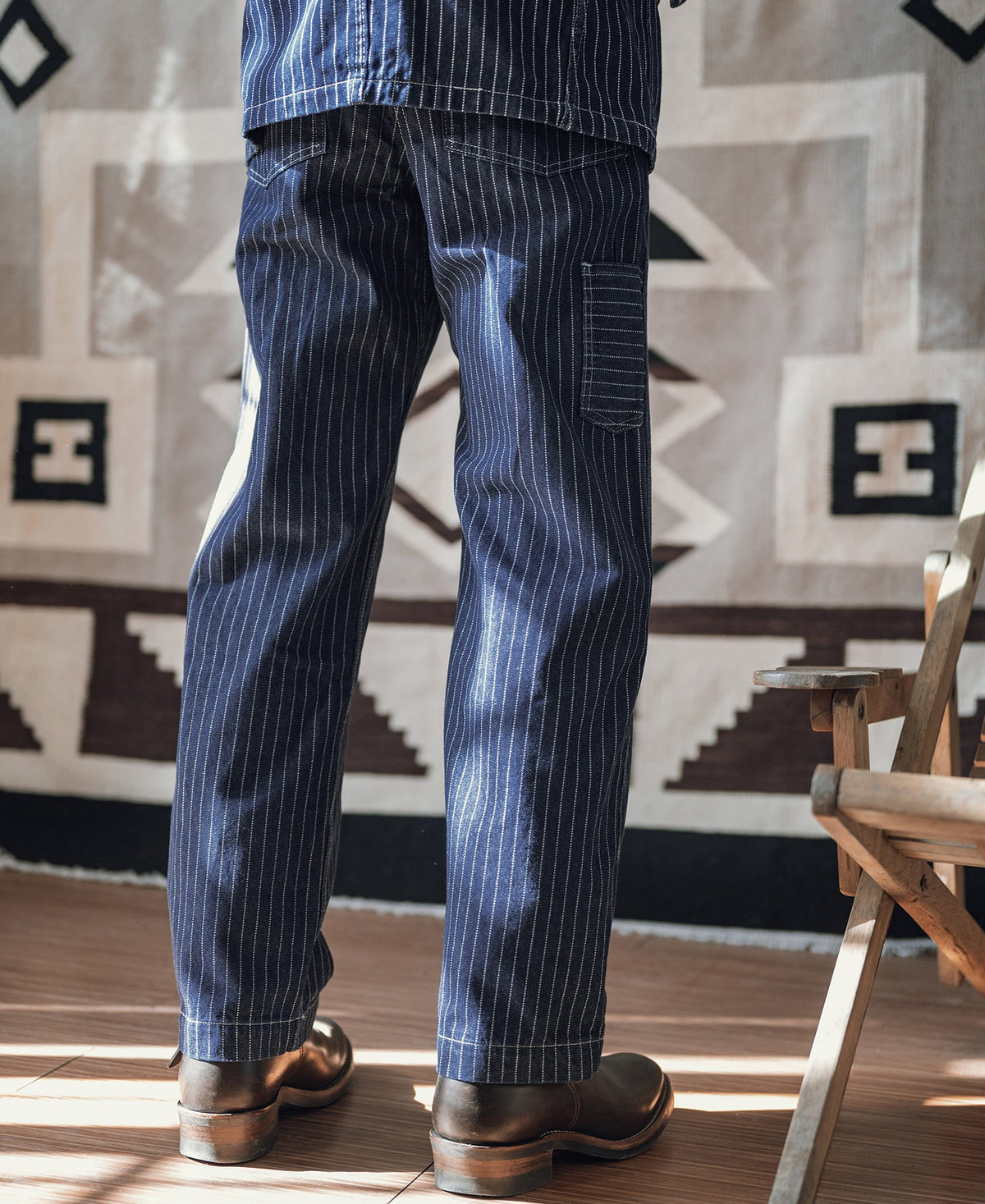 Wabash Stripe Work Pants - Indigo
