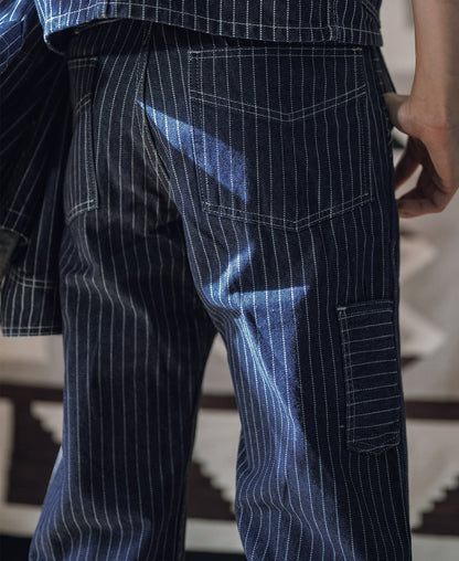Wabash Stripe Work Pants - Indigo