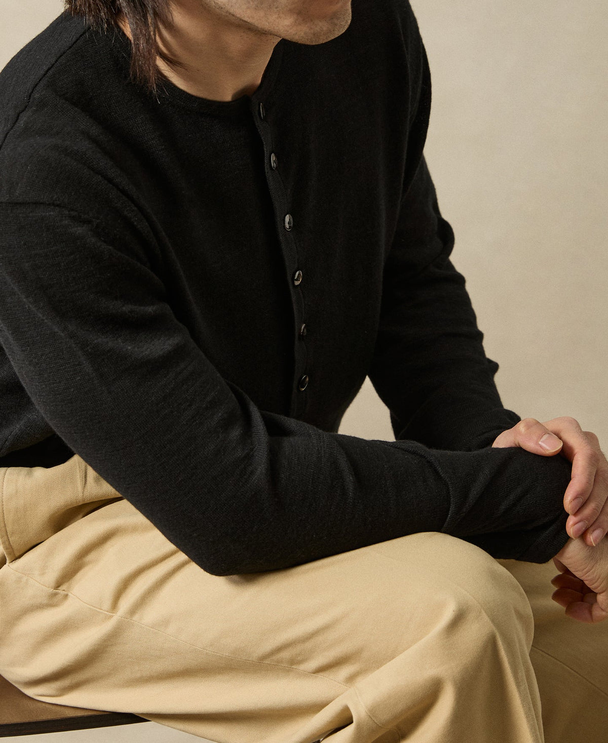 Wool-Hemp Blend Henley Shirt