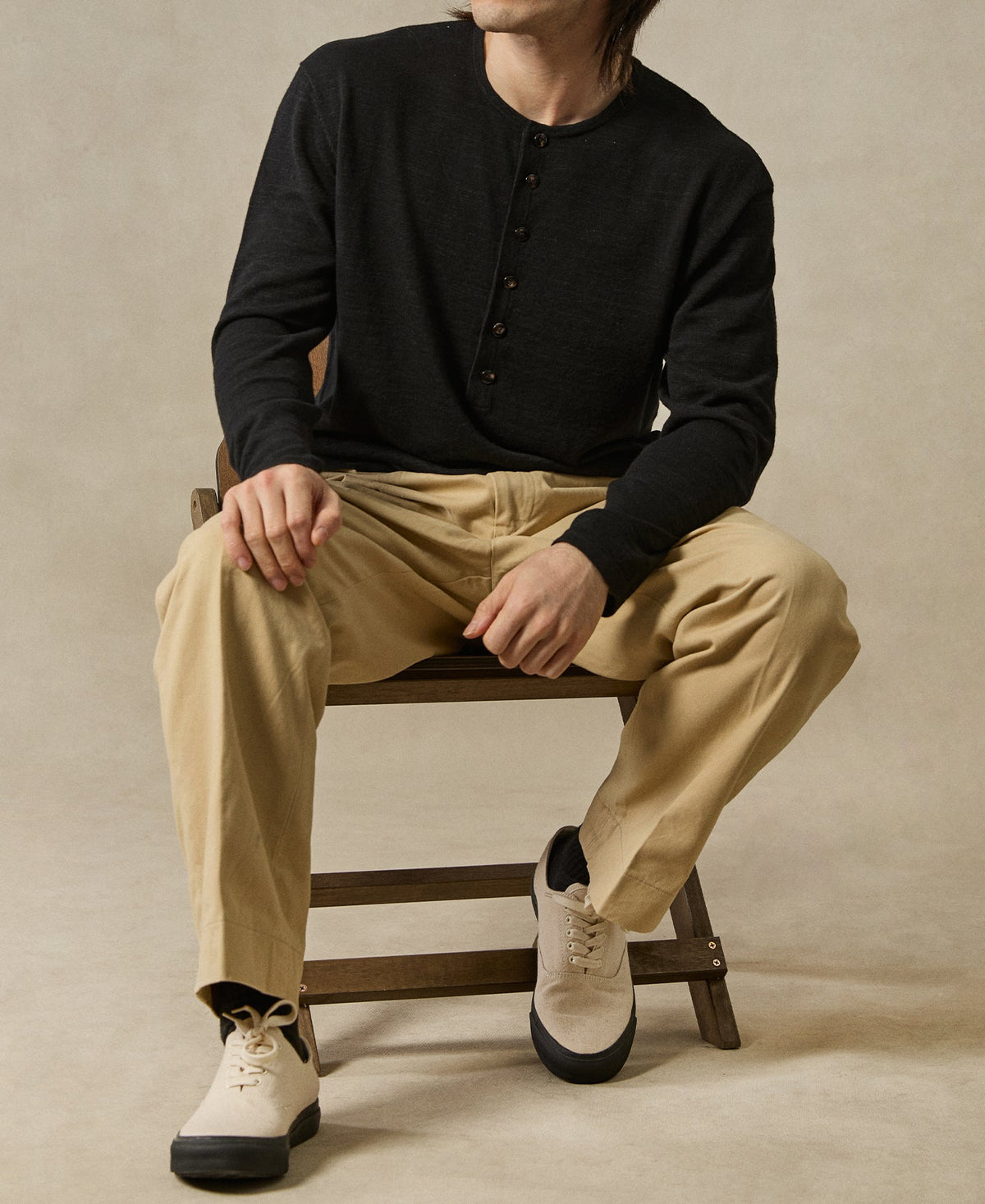 Wool-Hemp Blend Henley Shirt